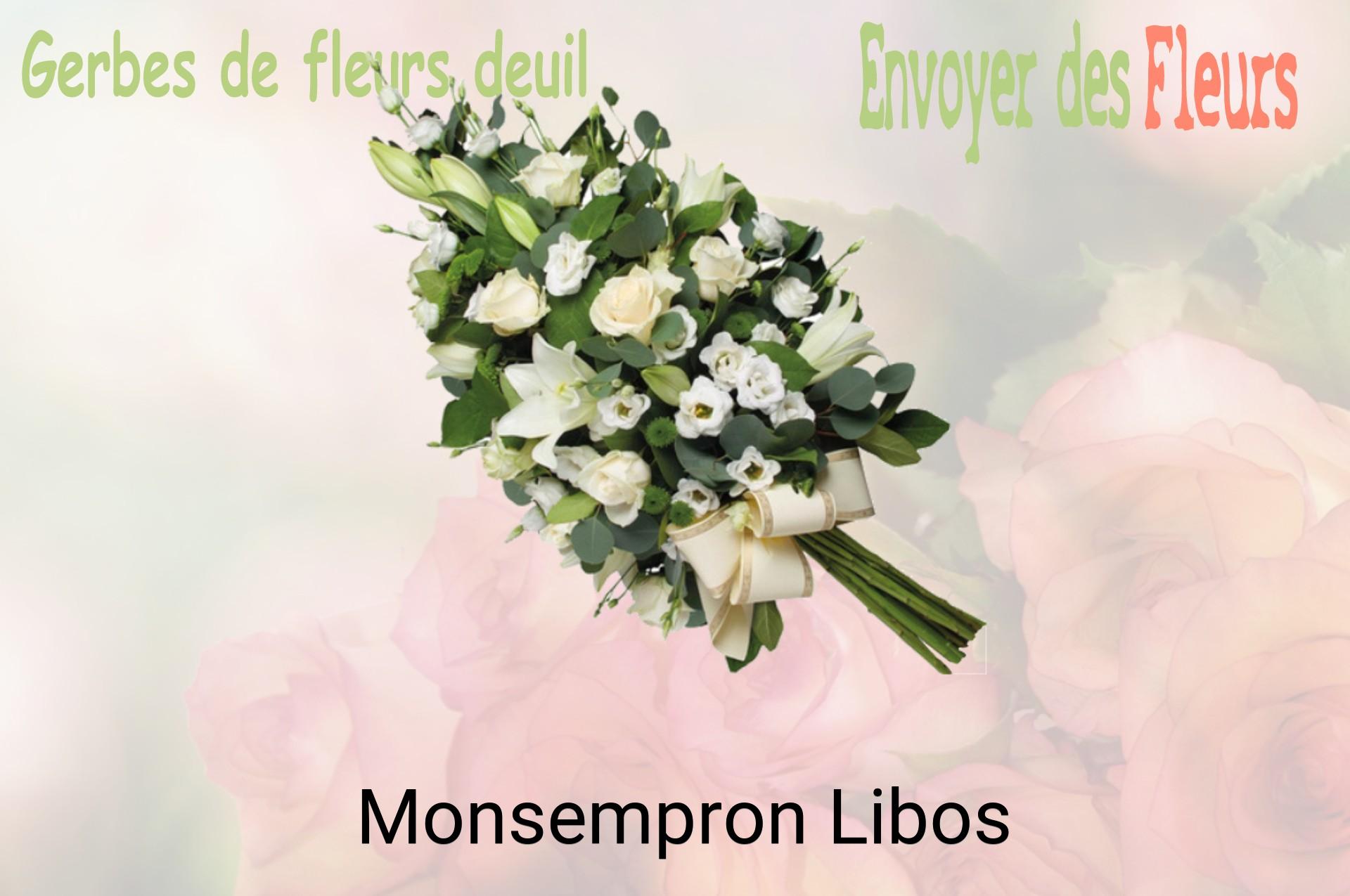 Gerbe de fleurs de deuil livrée à Monsempron-Libos